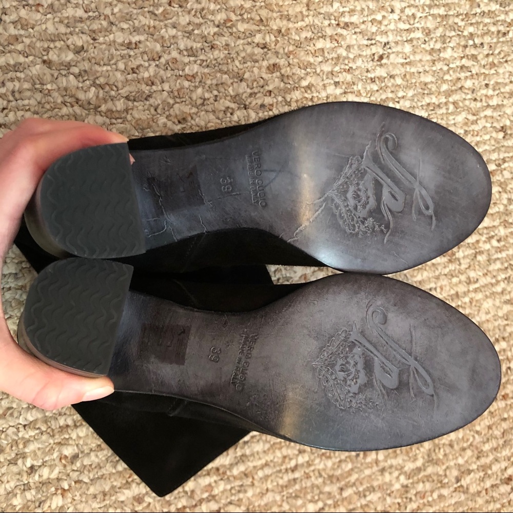 Free People Dakota Black Slouchy Suede Heel Boot - Picture 12 of 16